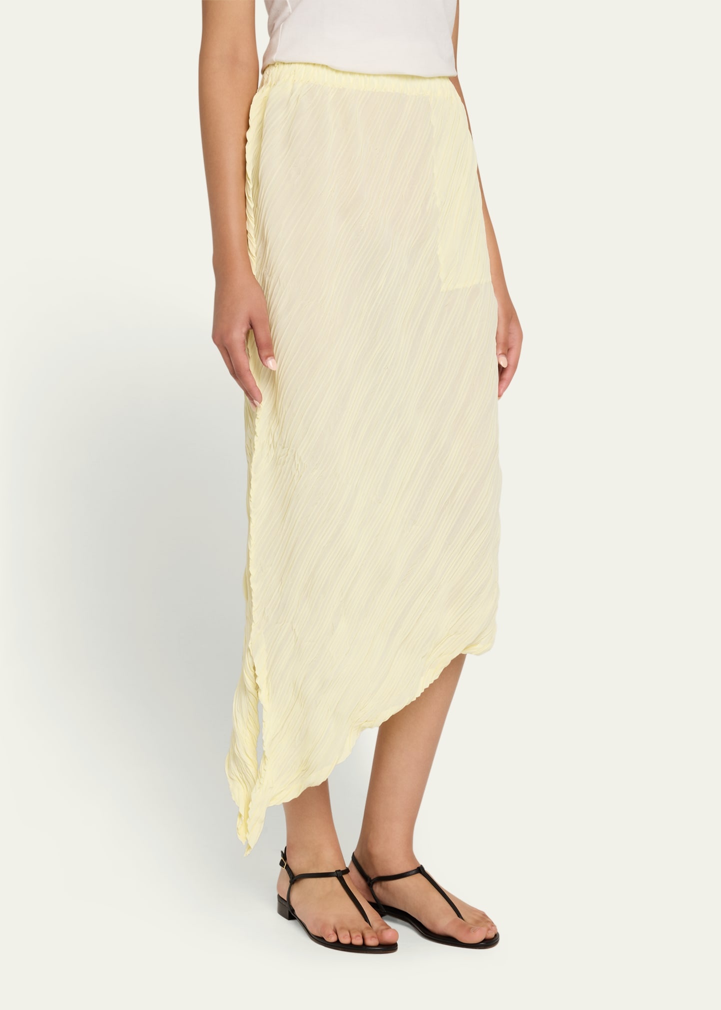 Wrinkled And Twisted Midi Skirt - 4