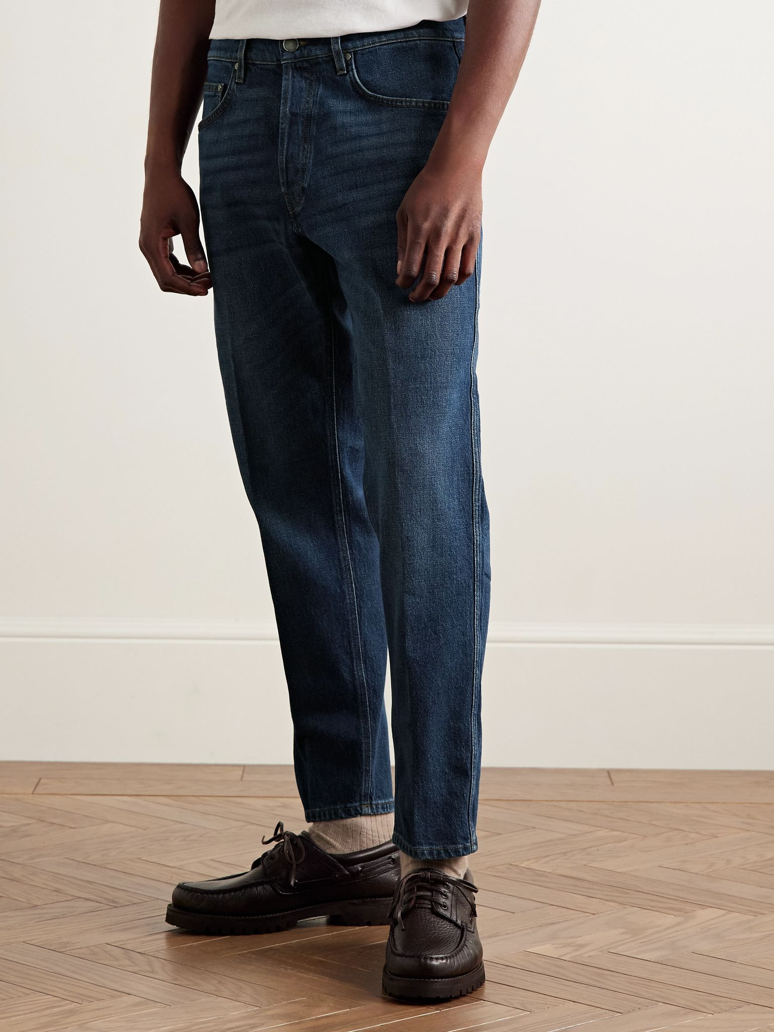 Slim-Fit Straight-Leg Jeans Indigo - 3