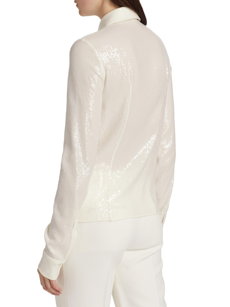 Women's Hansen Sequined Shirt - Ivory 5