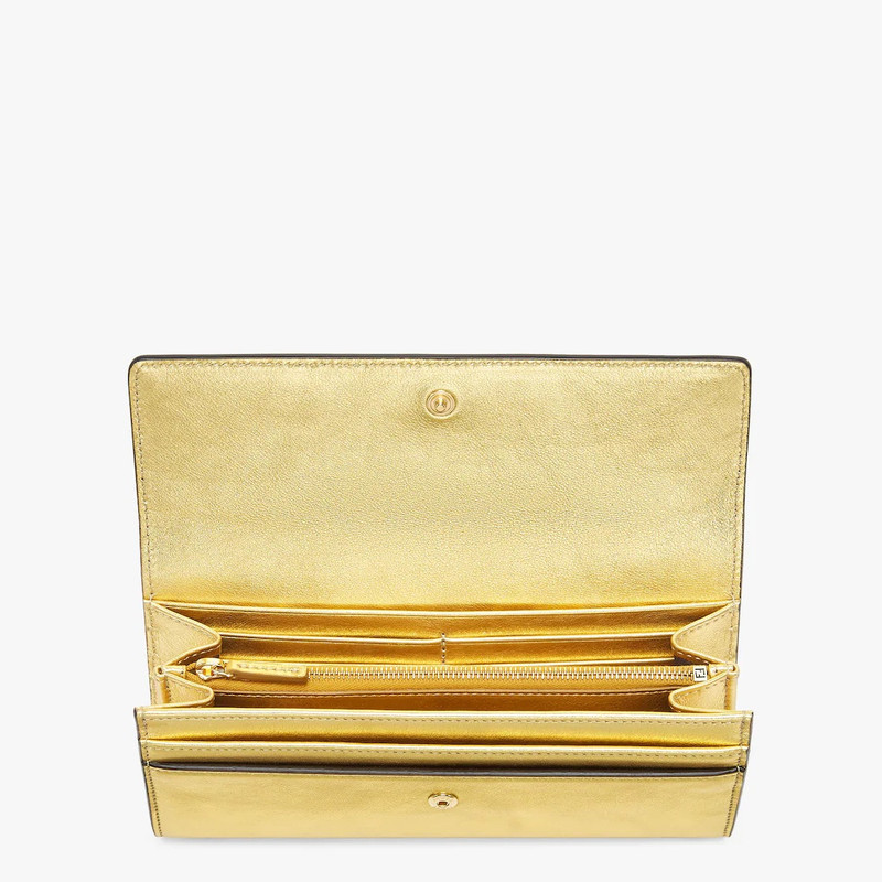 FENDI Gold leather wallet outlook