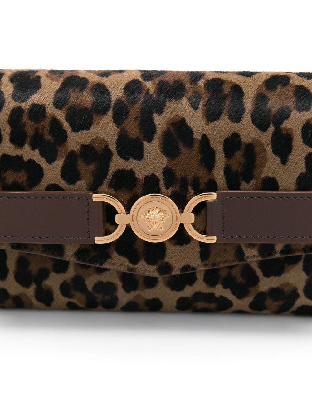 leopard-print clutch bag - 4