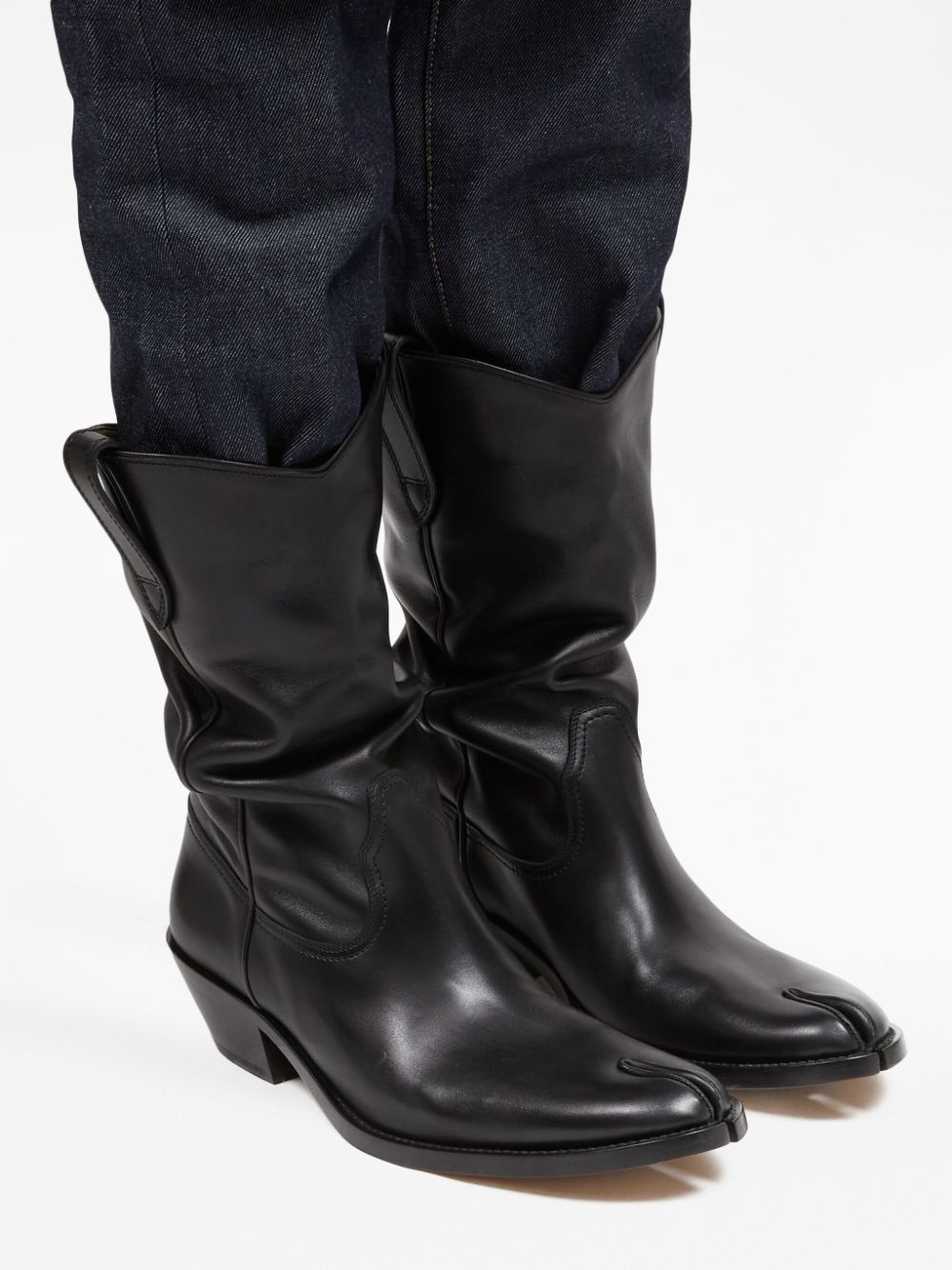 Tabi-toe leather boots - 6
