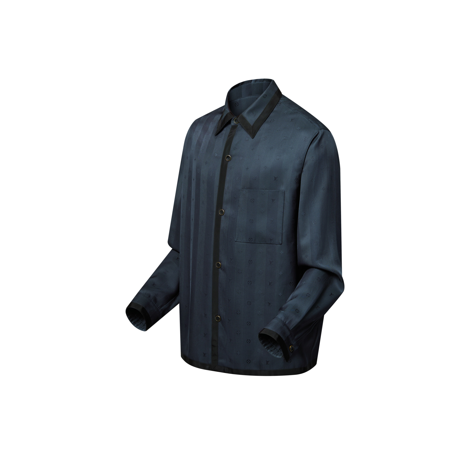 Monogram Silk Blend Pajama Shirt - 2