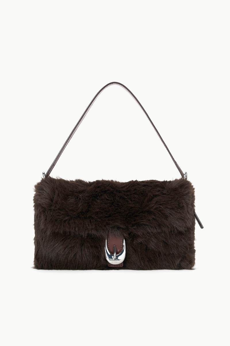 STAUD HARLOW FAUX FUR BAG ESPRESSO 1