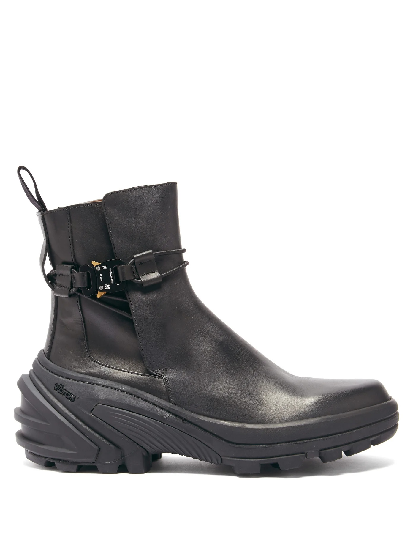 Rollercoaster-buckle leather Chelsea boots - 1