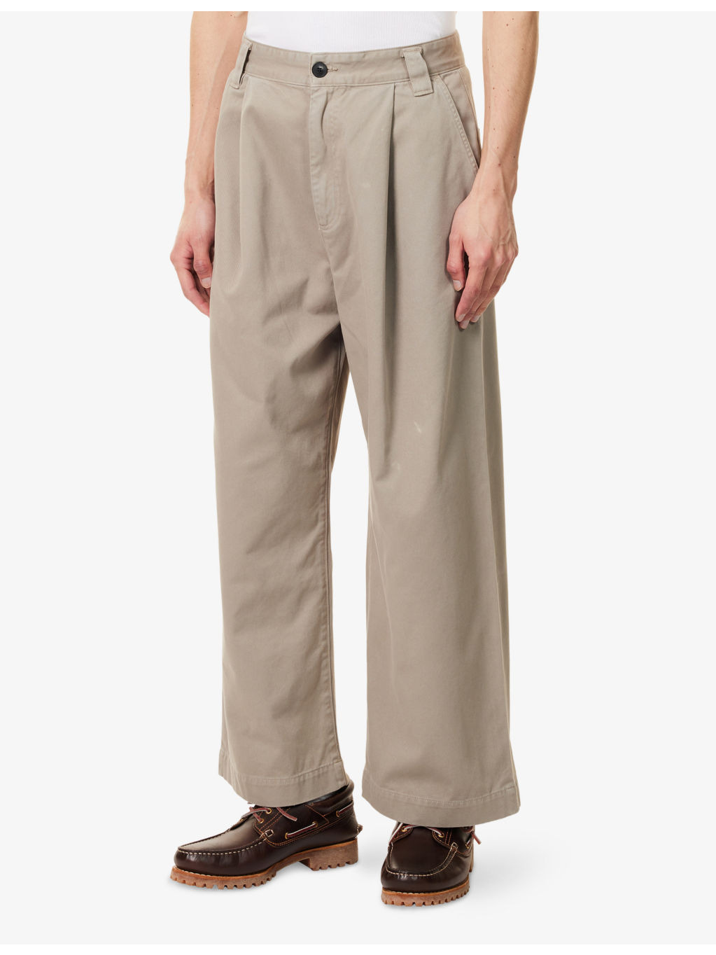 Gaius Pleated Cotton-Chino Trousers - 3