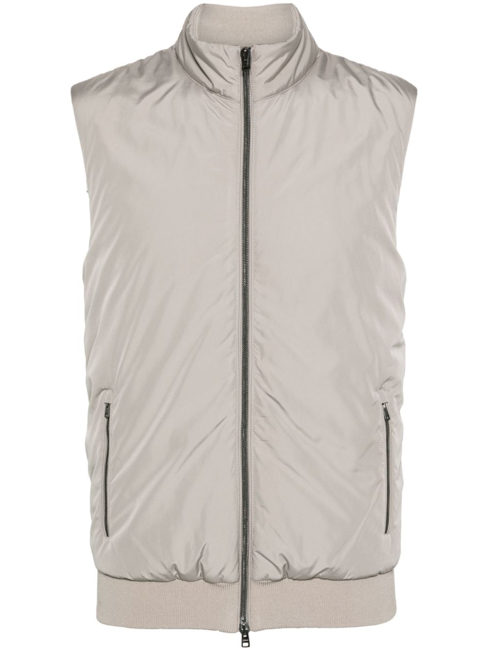 zip-up panelled gilet - 1