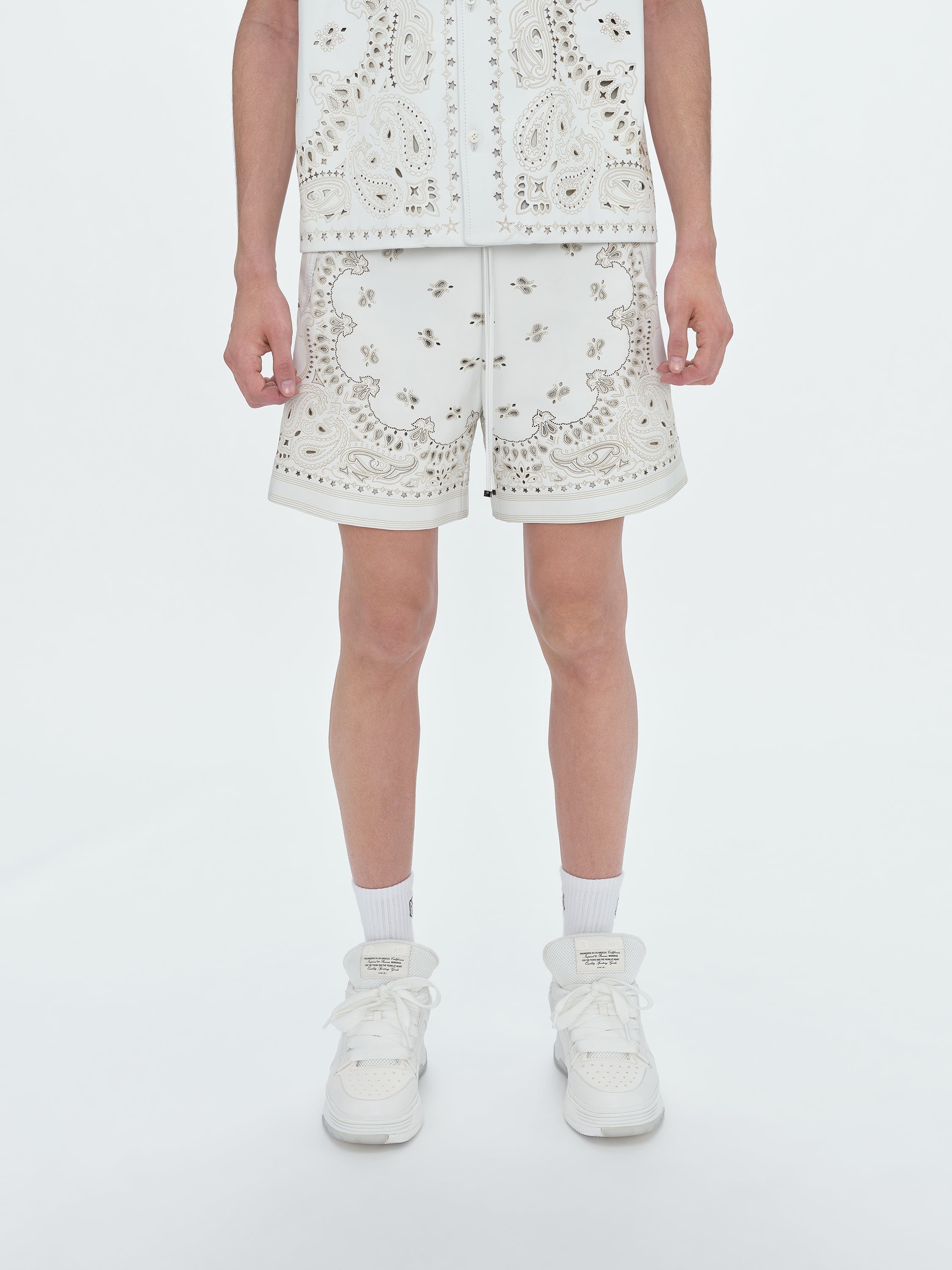 LEATHER BANDANA SHORT - 3