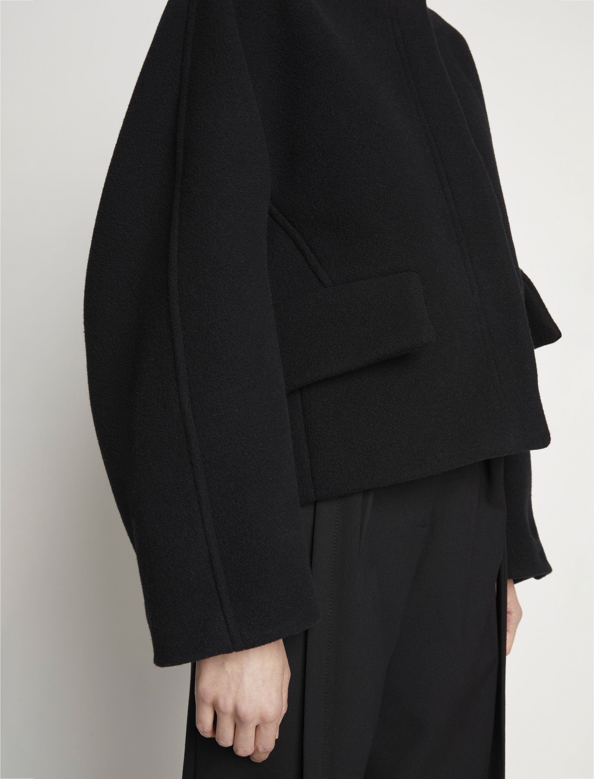 Double Face Wool Melton Jacket - 6