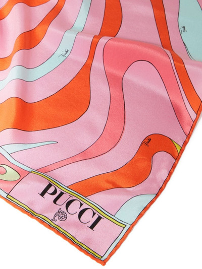 PUCCI Marmo-print silk scarf outlook