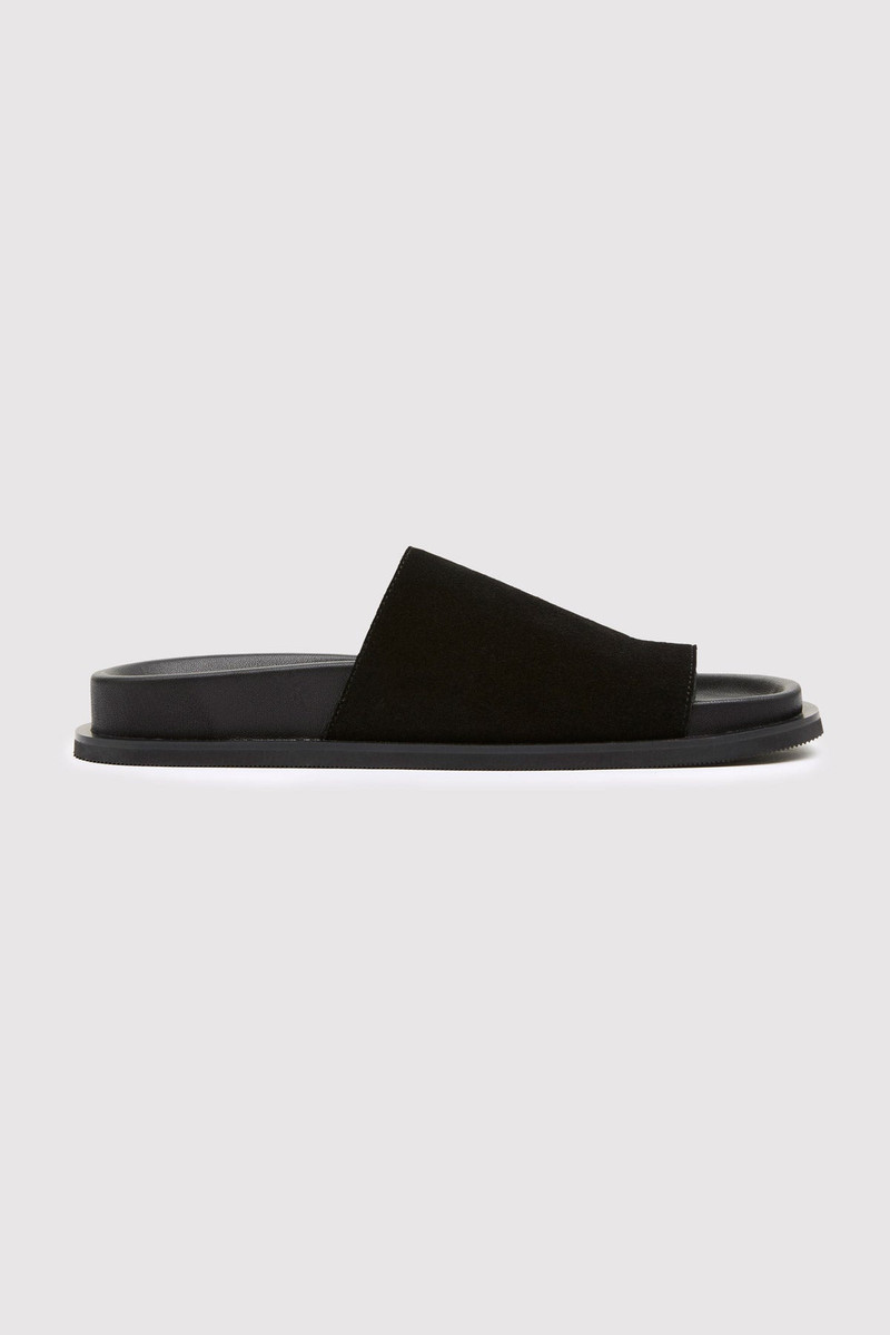 Loe Suede Slide - Black 4