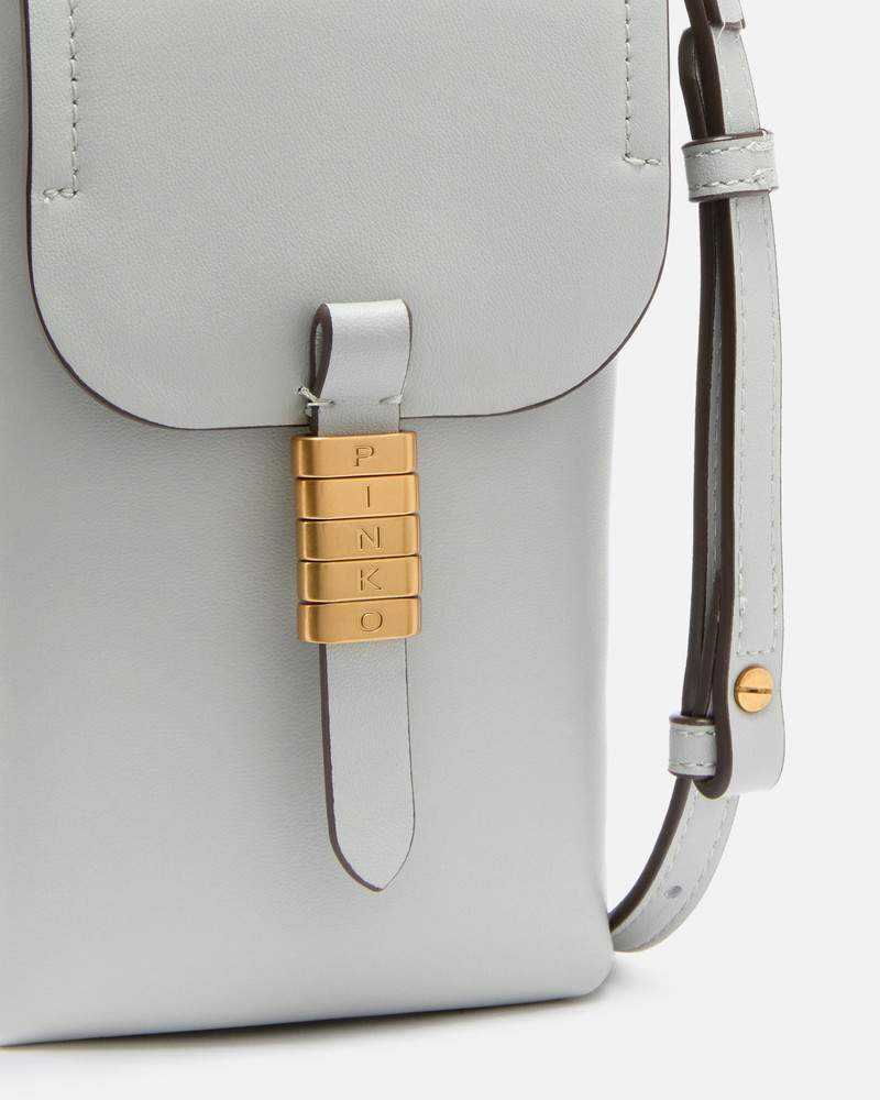 LEATHER SMARTPHONE CASE WITH SHOULDER STRAP AND LOGO 3