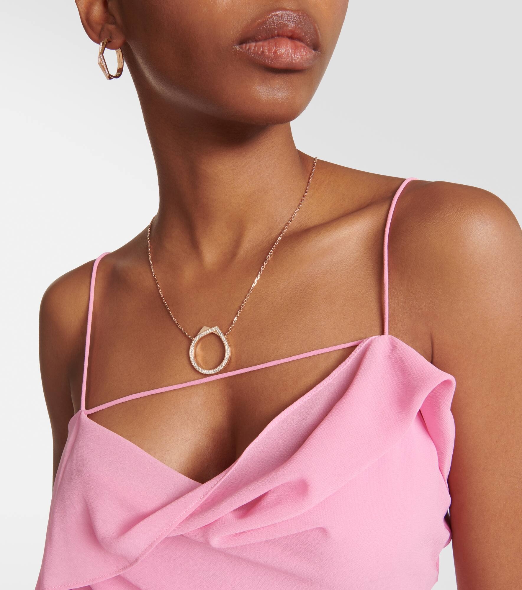 Antifer 18kt rose gold necklace with diamonds - 5