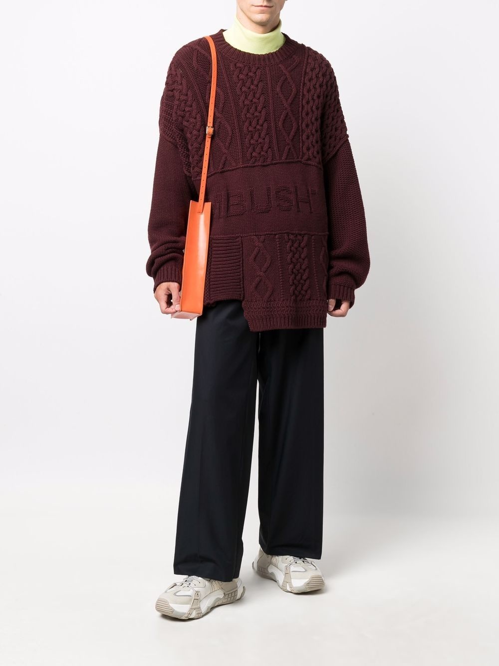 stepped-hem cable-knit jumper - 2