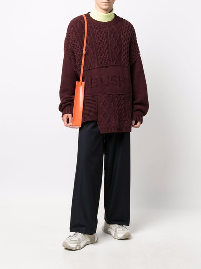 Ambush stepped-hem cable-knit jumper outlook