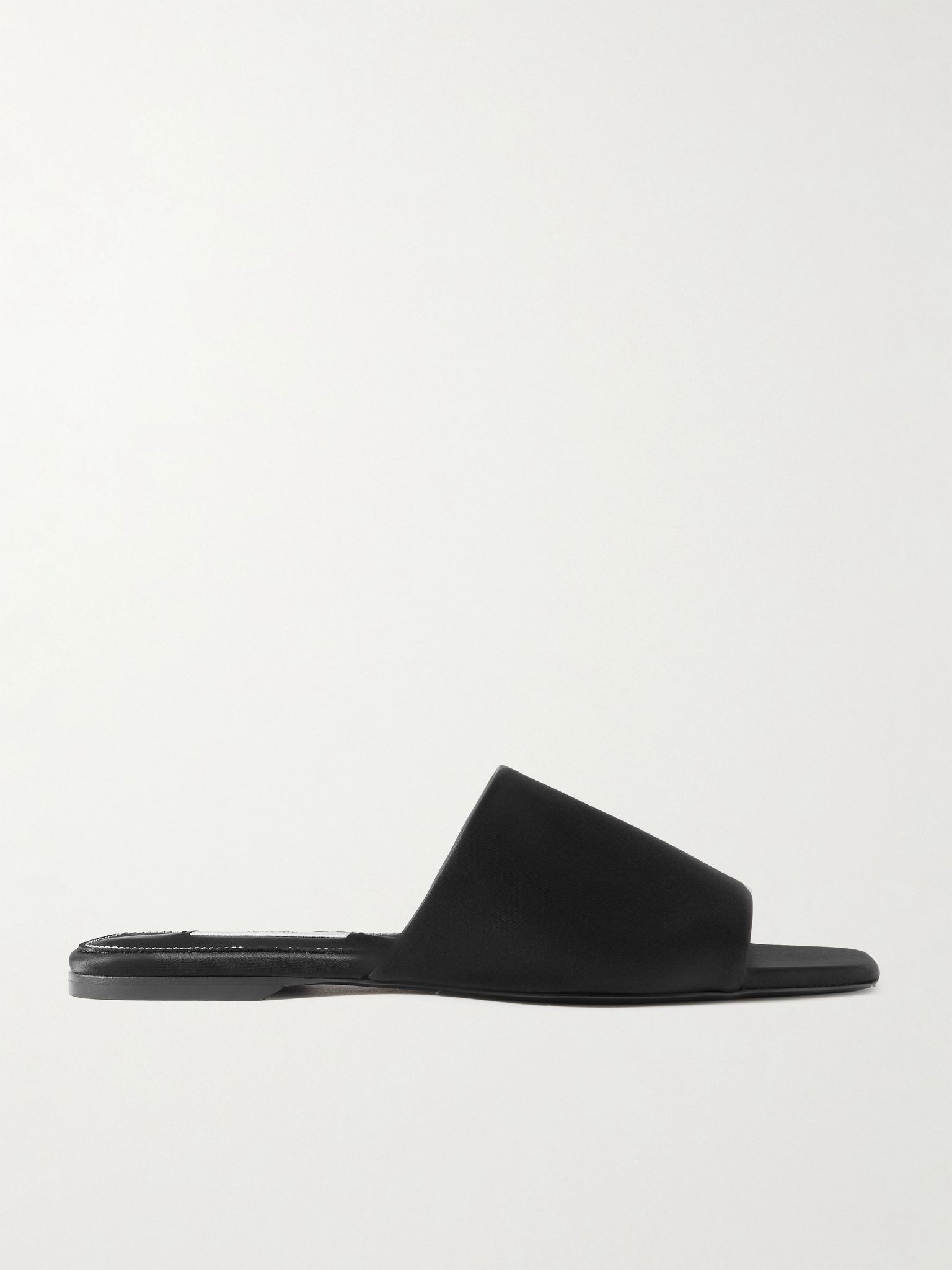 Satin-twill slides Black - 1