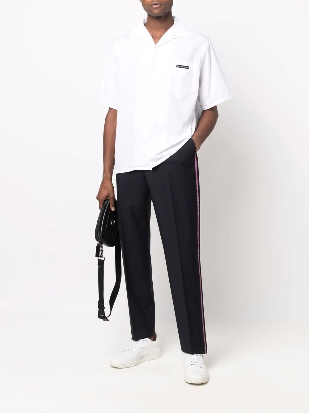 high-waisted straight-leg trousers - 3