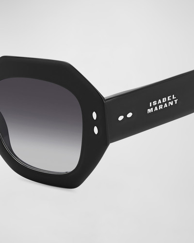 Isabel Marant Gradient Acetate Square Sunglasses outlook