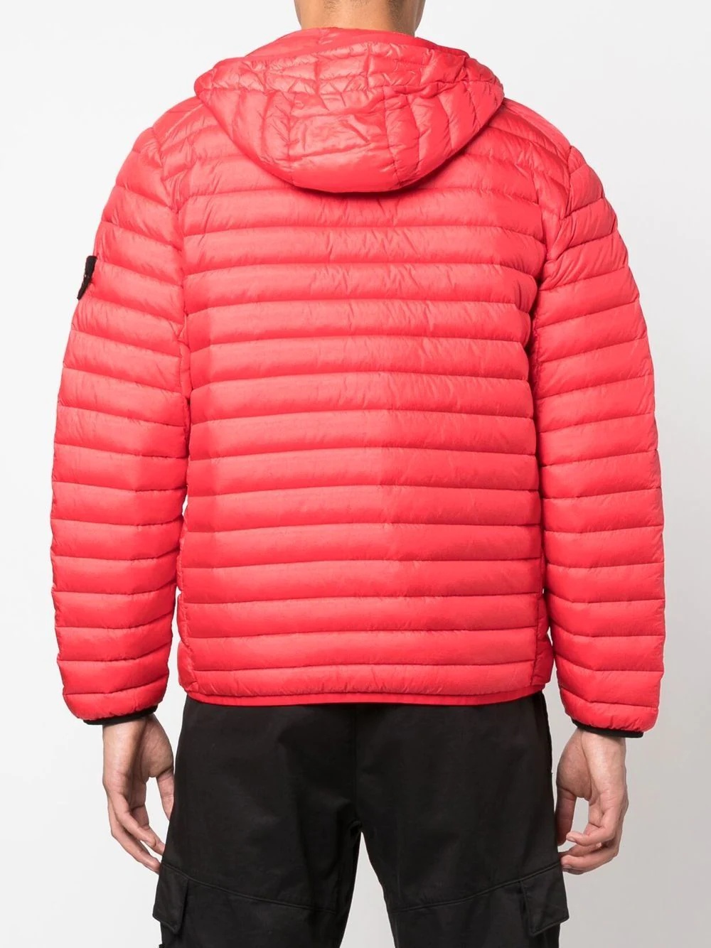 panelled down hooded jacket - 4