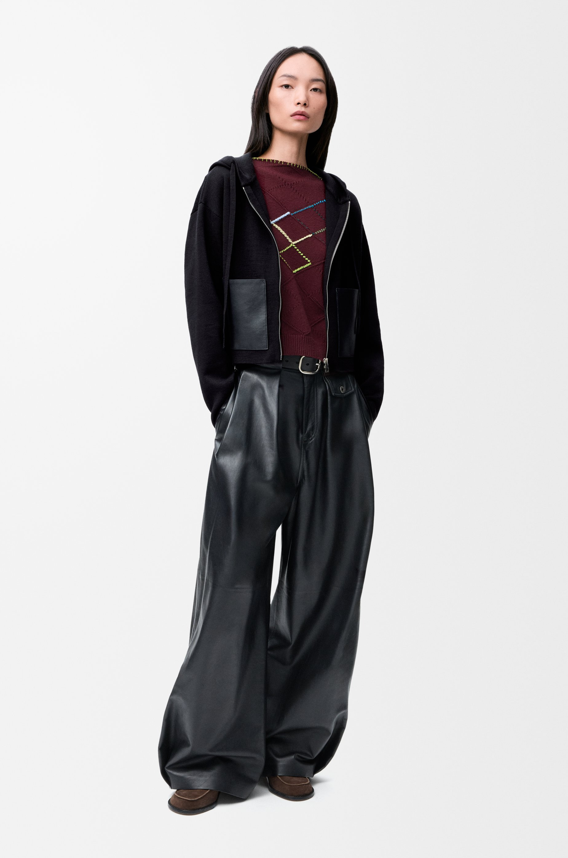 Zip-up hoodie in wool - 2
