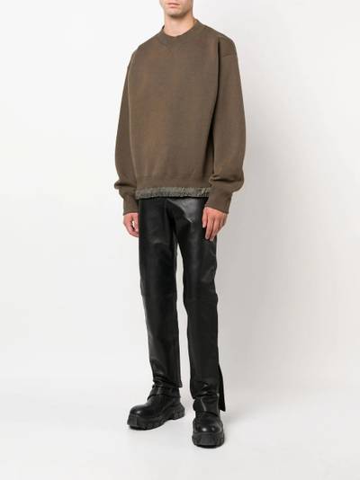 sacai drawstring crew-neck sweatshirt outlook