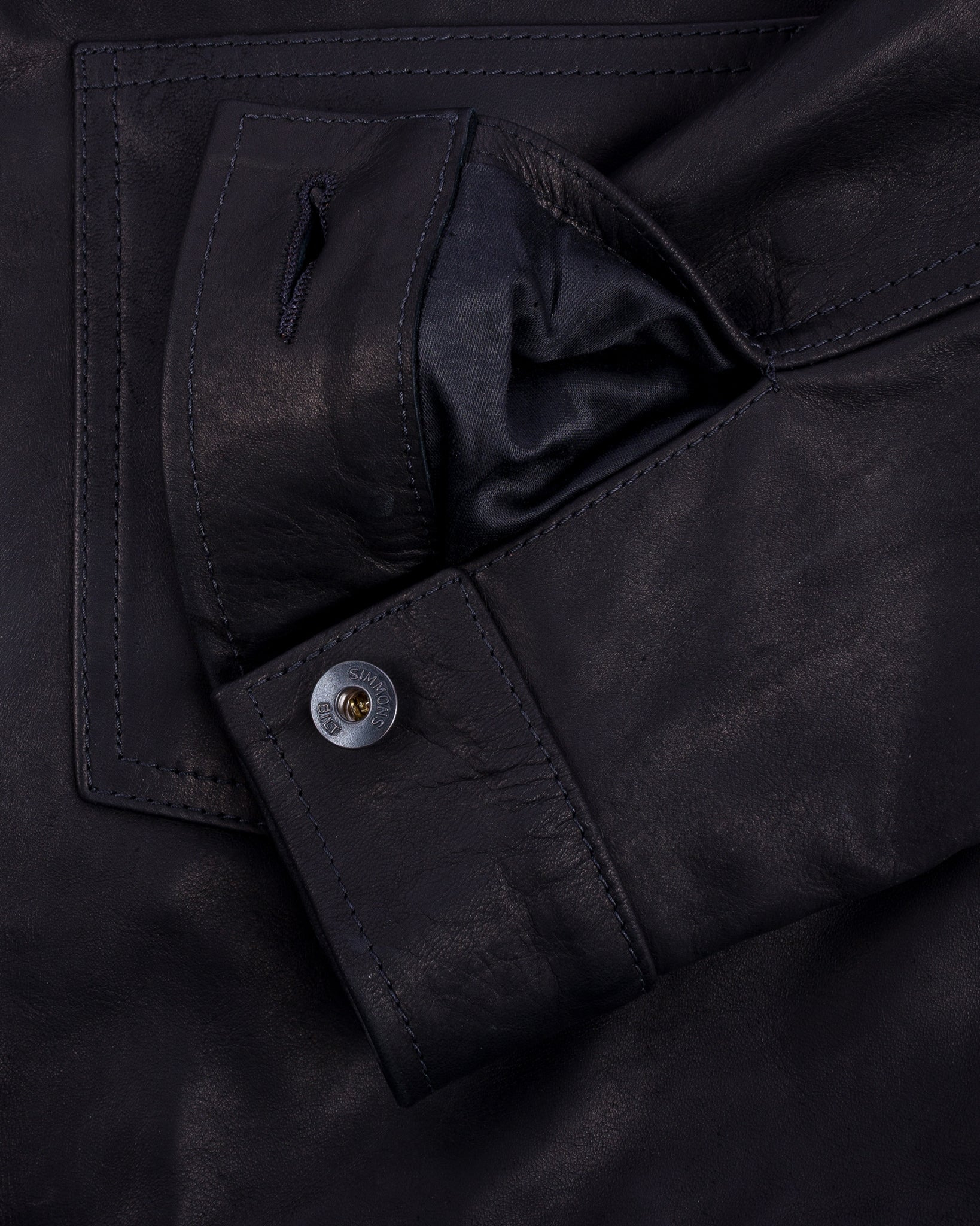 IHSB-T1-BLK Iron Heart x Simmons Bilt Prairie Horsehide Type I Jacket - Black - 12