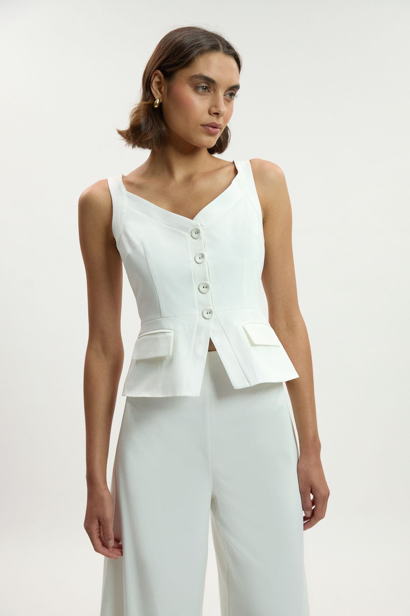 Tailored Tux Wide Leg Jumpsuit 5