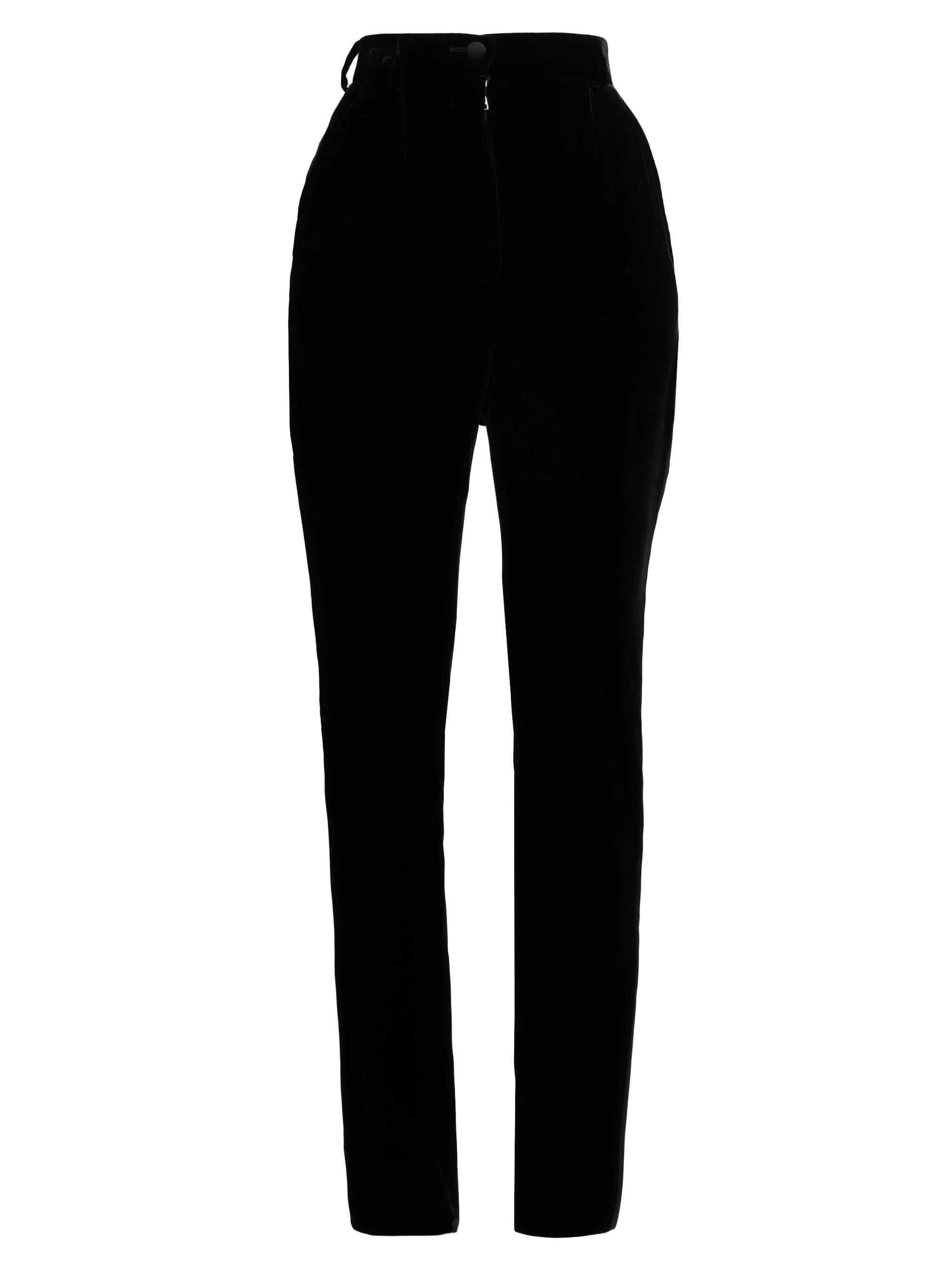 Women's Velvet Skinny Pants - Nero - 1