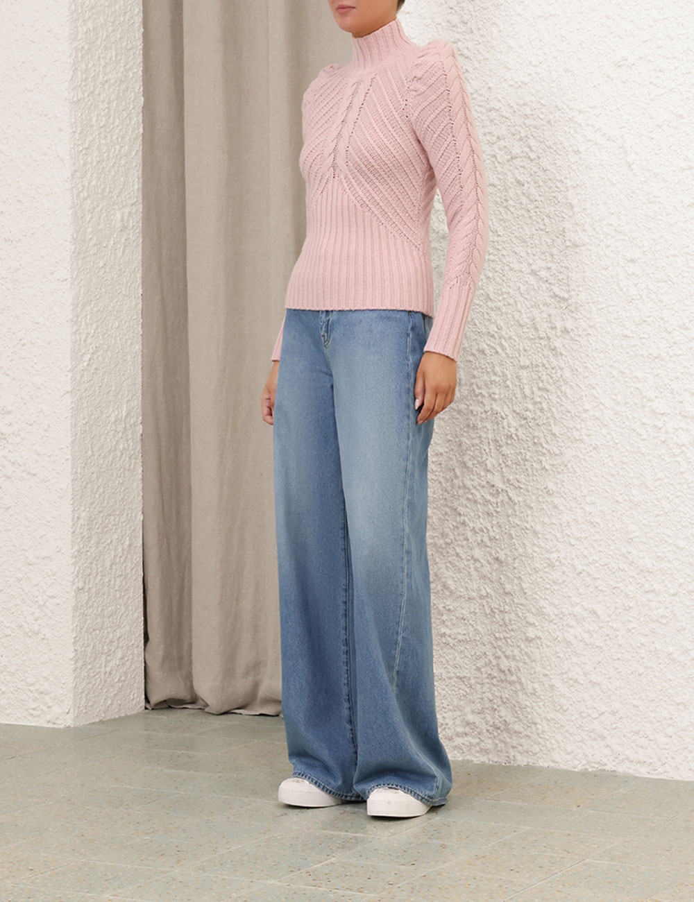 CRUSH TURTLENECK CABLE SWEATER - 3