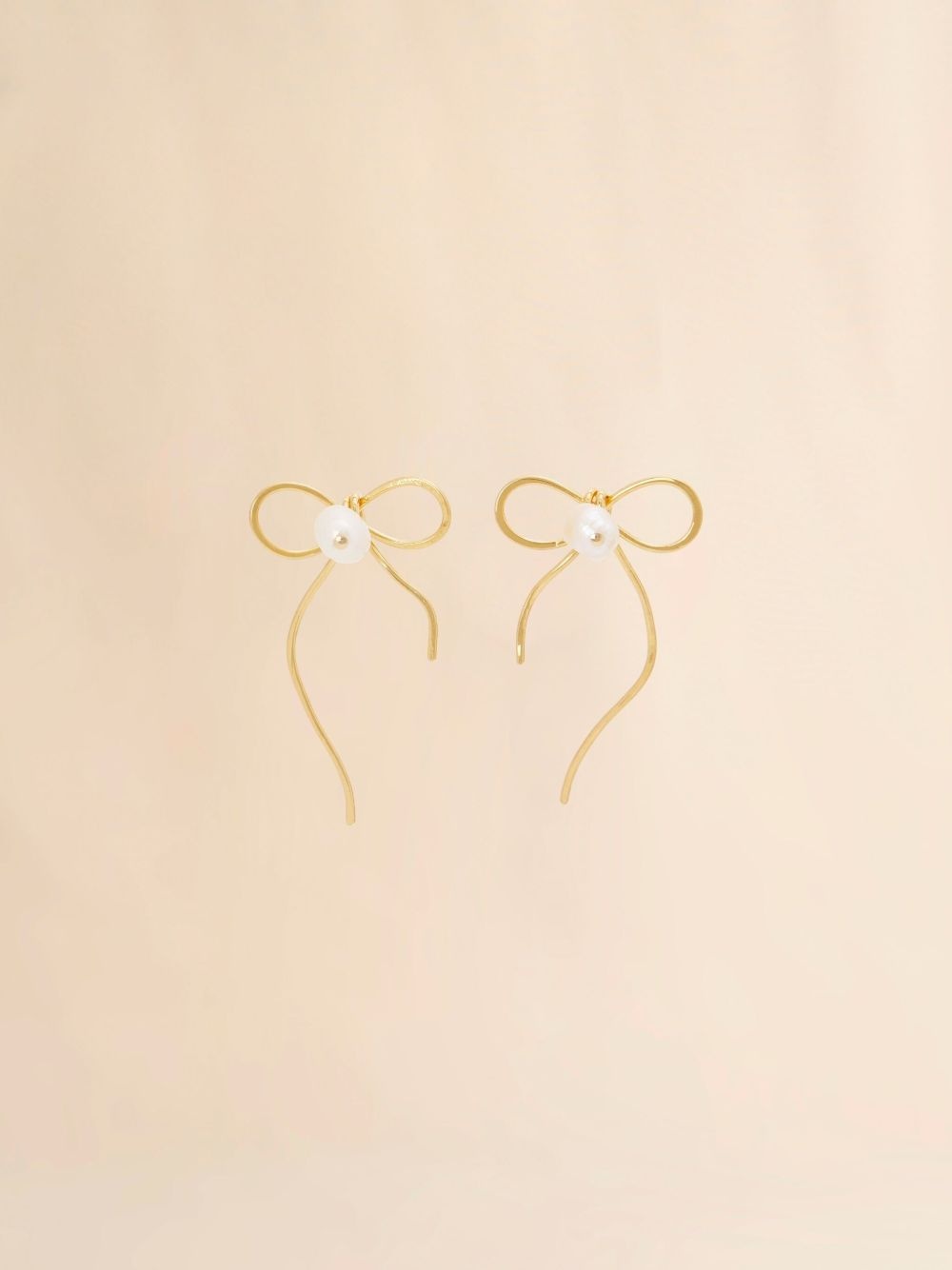 bow-motif earrings - 4
