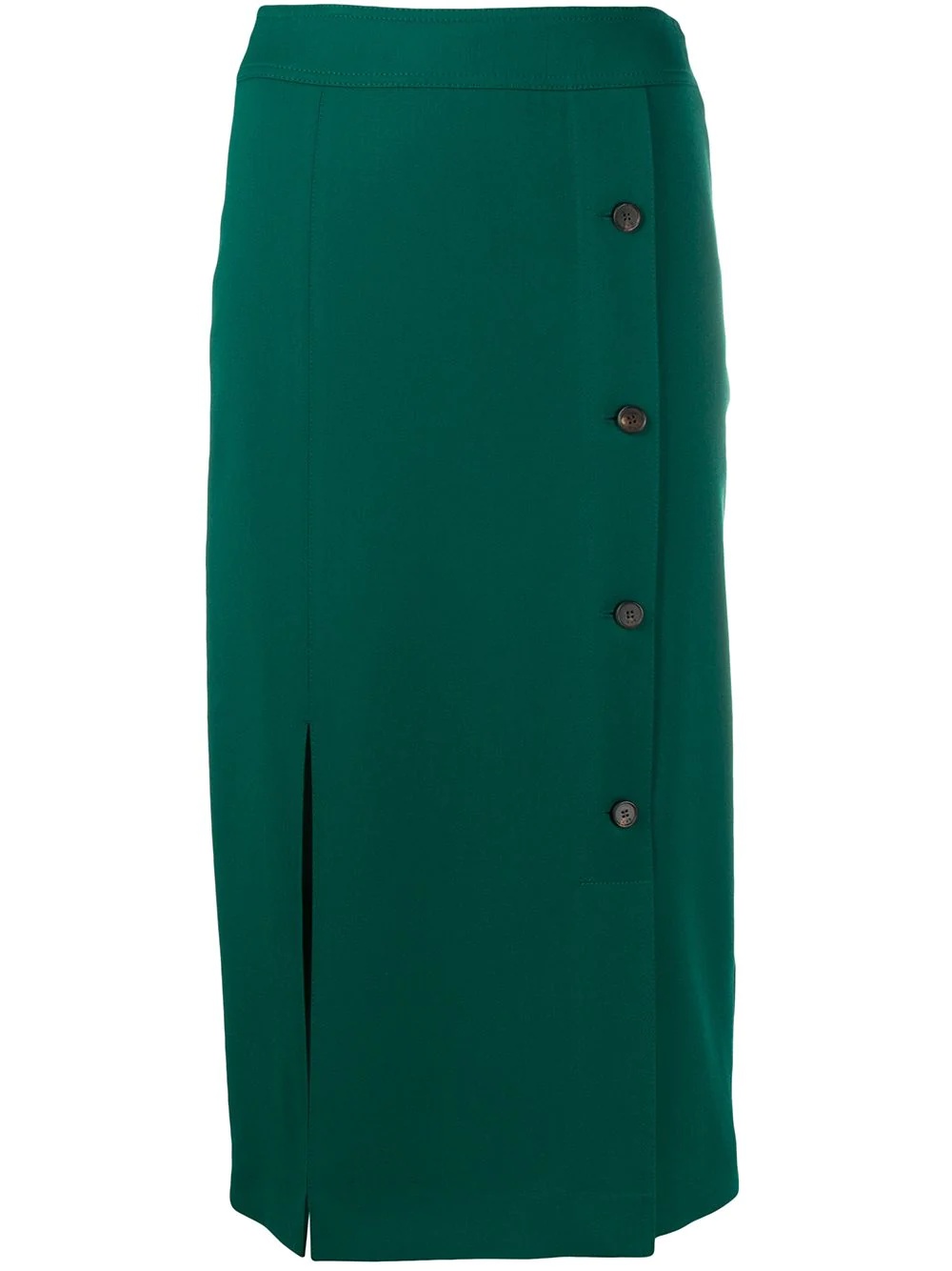 button-front pencil skirt - 1