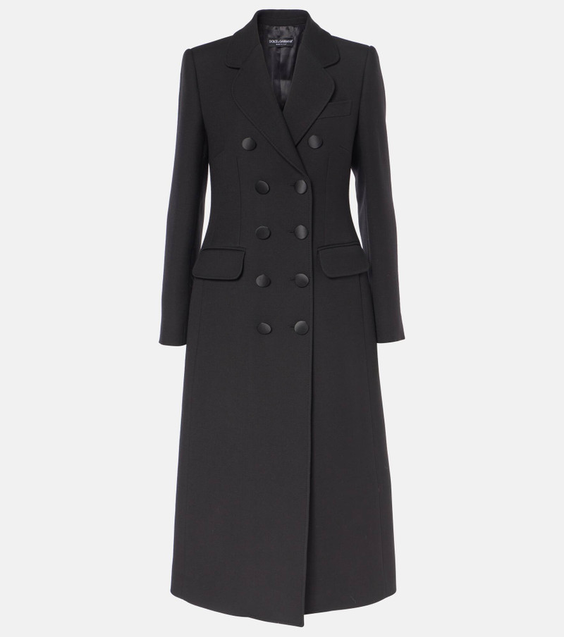 Double-breasted virgin wool coat 1