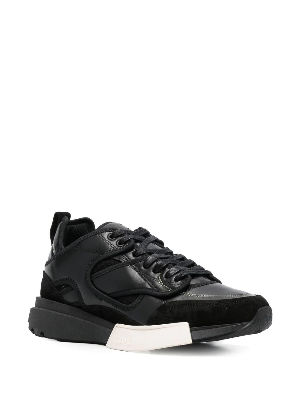 panelled low-top sneakers - 2
