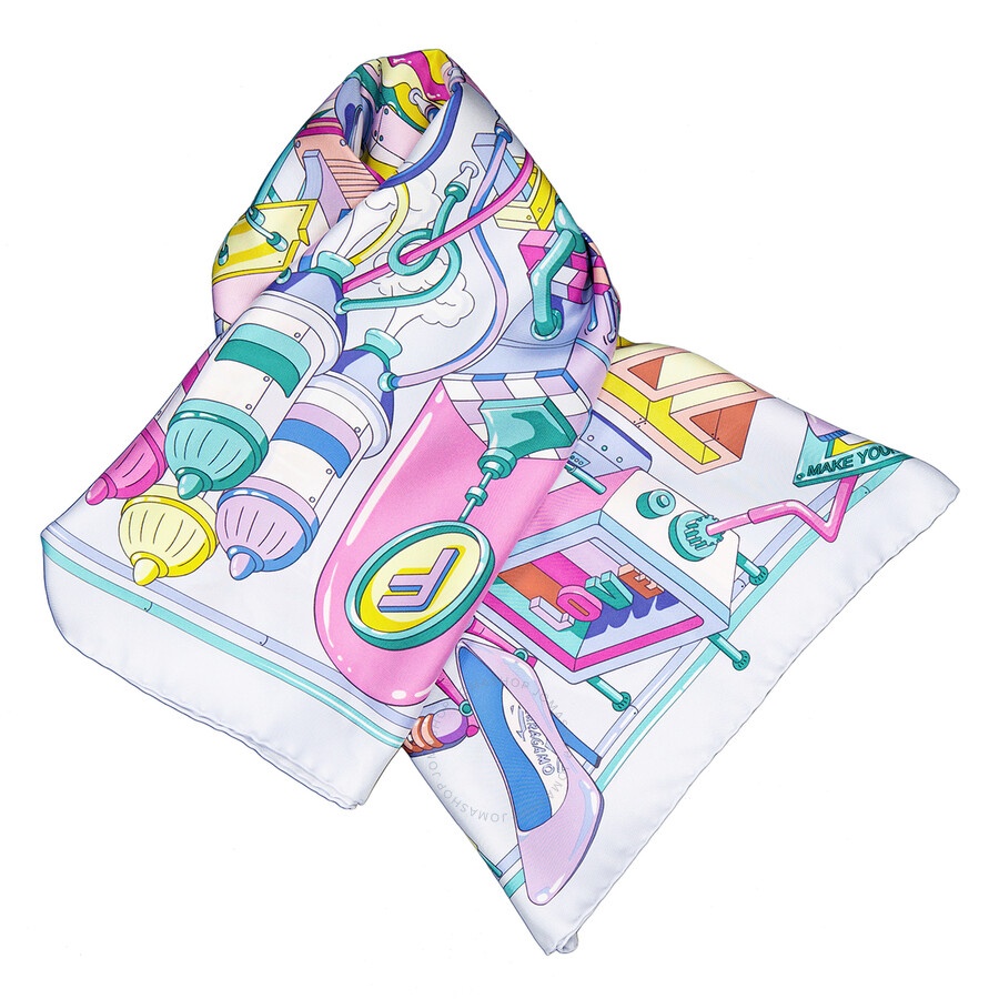Ferragamo Manovia Print Silk Scarf - 5