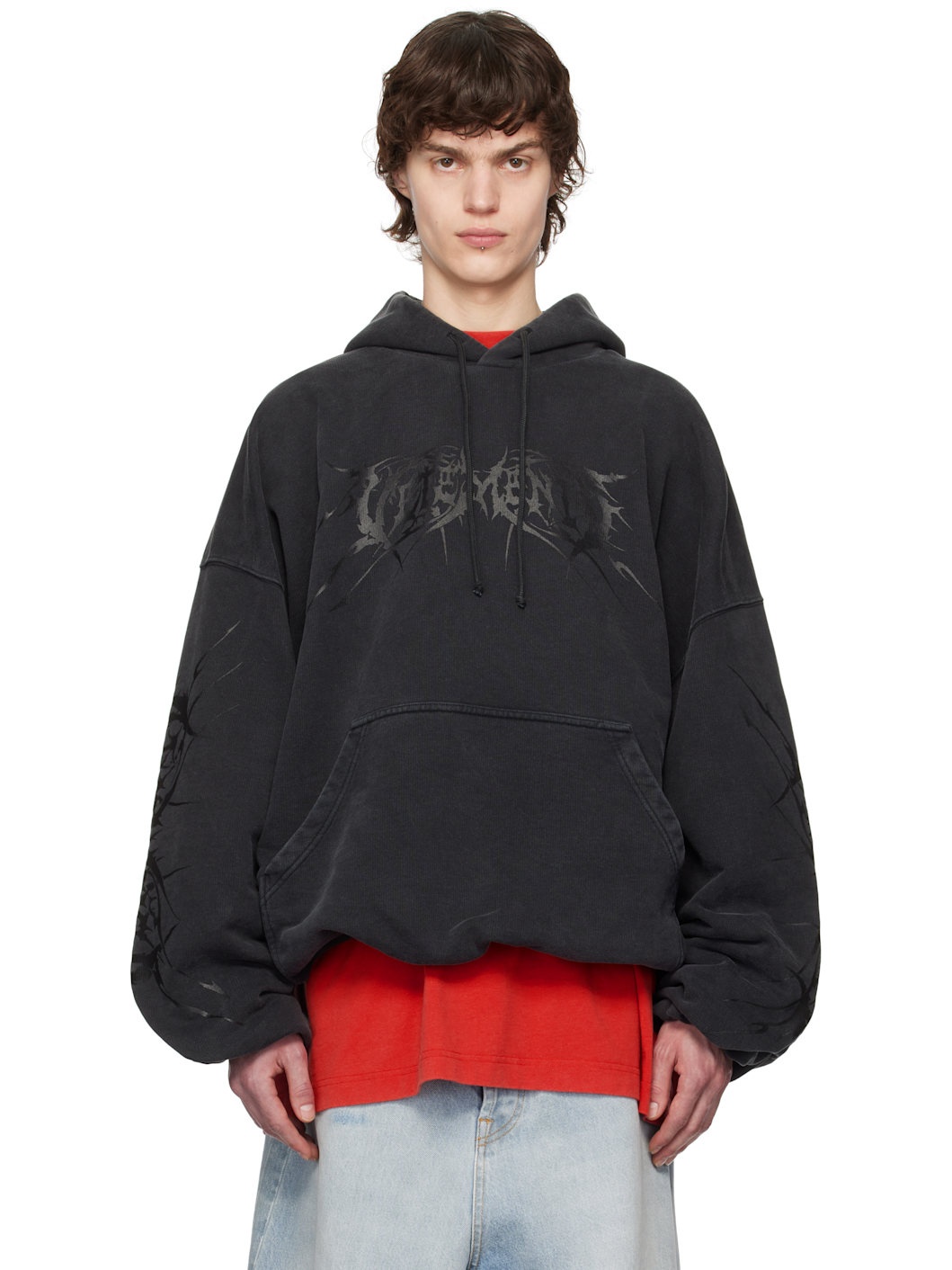 VETEMENTS ヴェトモン クロップドパーカー Death l Hoodie VETEMENTS ヴェトモン クロップドパーカー Death Metal Hoodie