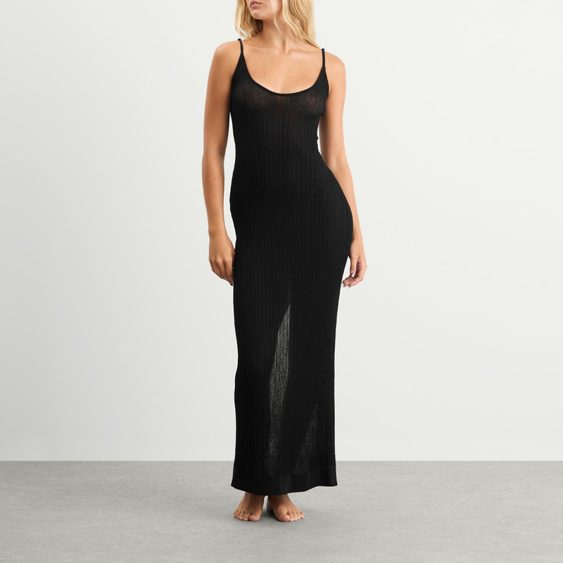 SKIMS SKIMS Sheer Knit Midi Dress outlook