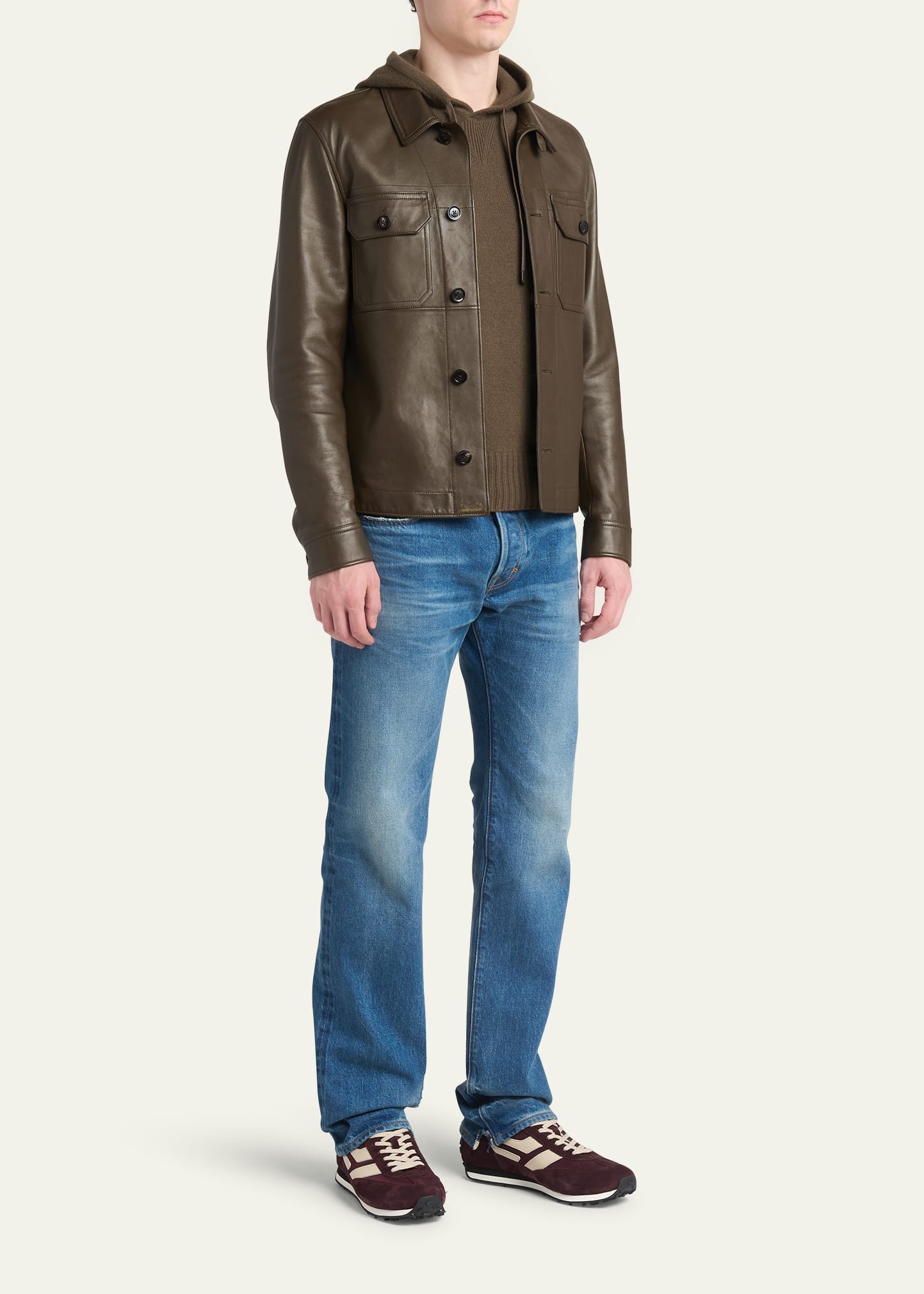 Men's Mick Tech Fabric and Suede Sneakers - 3