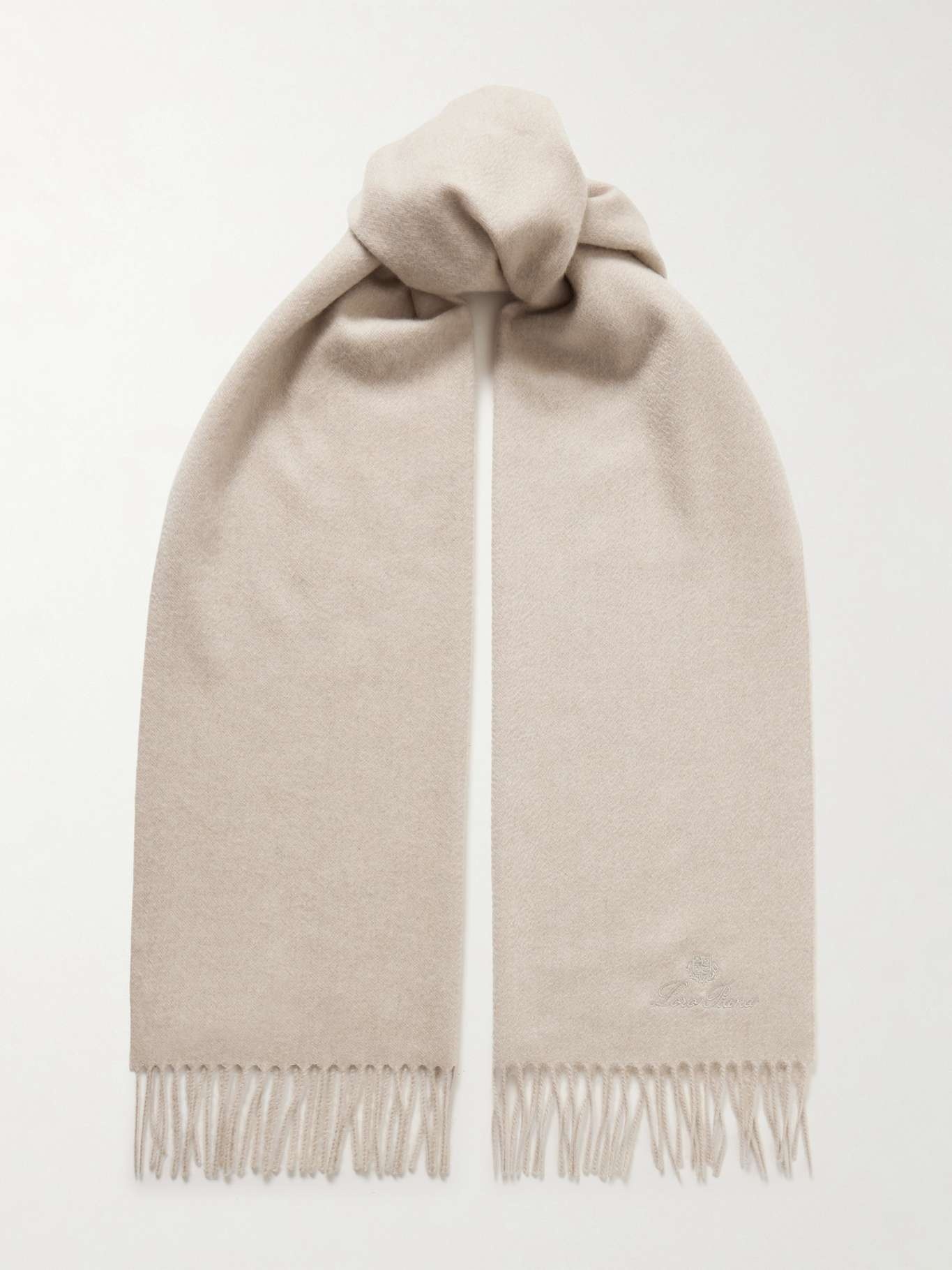 Grande Unita fringed cashmere scarf - 1