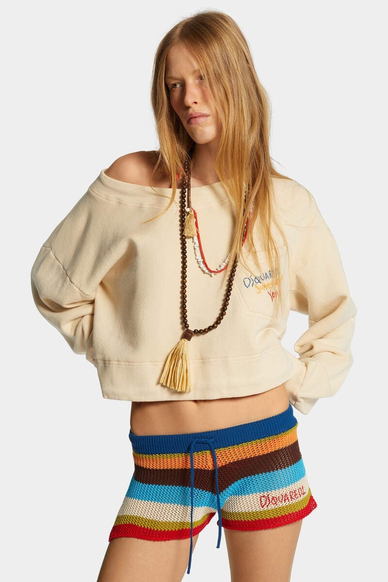 DSQUARED2 SUMMER LOVERS KNIT SHORTS | REVERSIBLE