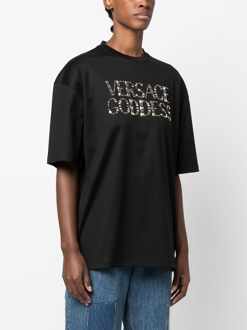 Versace Goddess-print T-shirt - 3