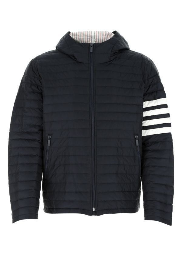 【送料&関税込】Thom Browne Navy Blue Polyester Down Jacket Thom Browne Navy Blue Down Jacket | italist