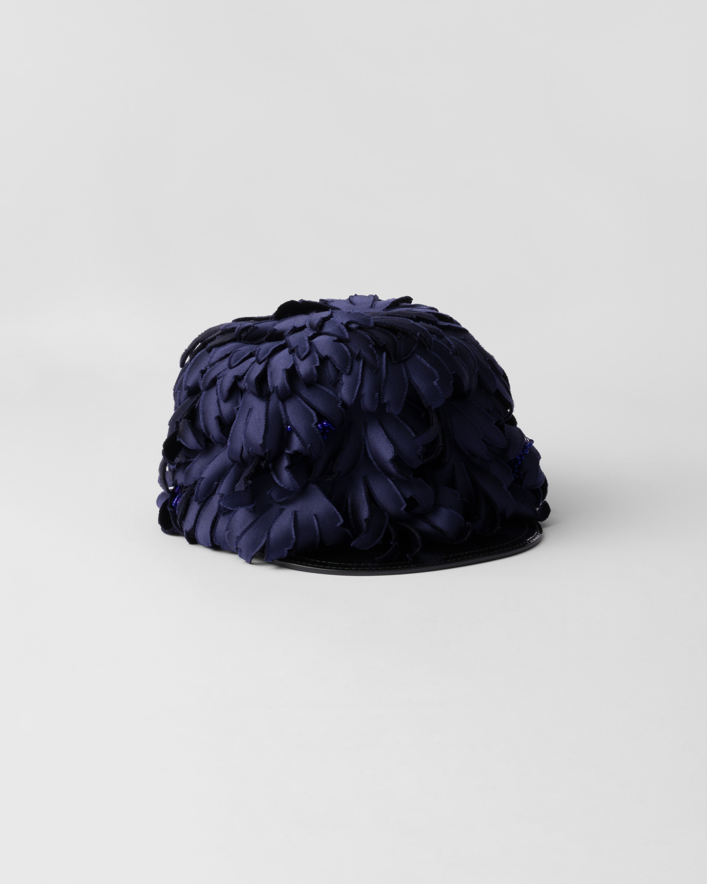 Satin and patent leather hat - 1