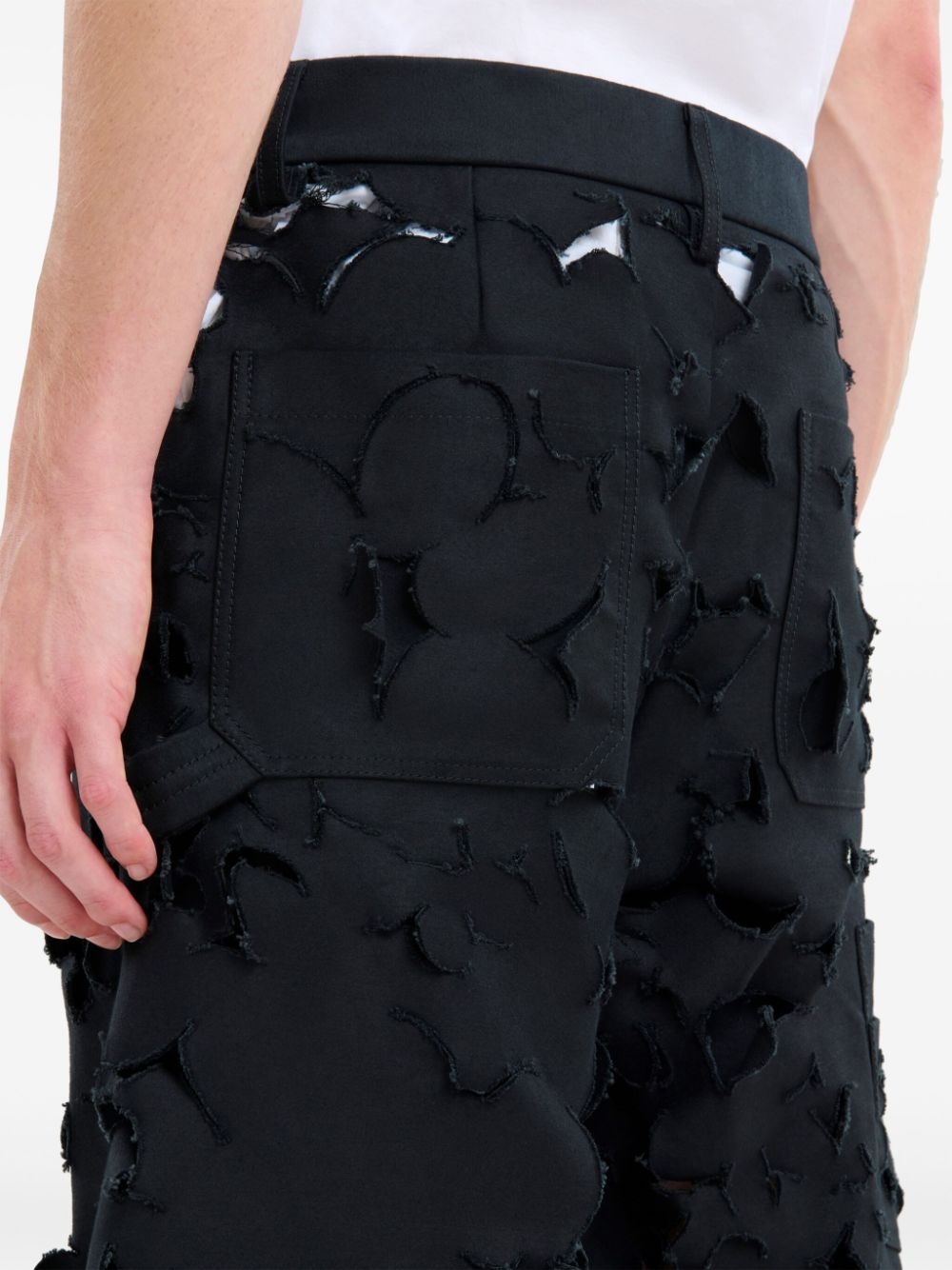 cut-out detailing trousers - 5