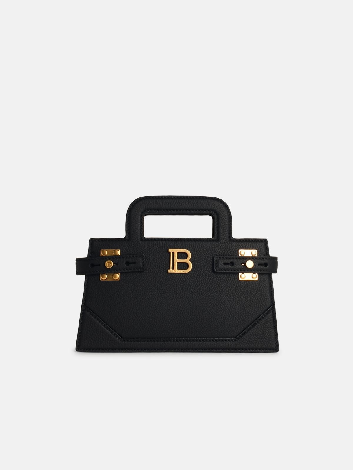 SMALL 'B-BUZZ' BLACK LEATHER BAG - 1