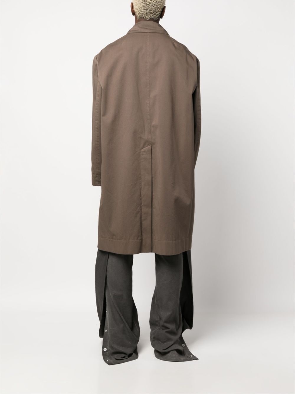 Jumbo Mac buttoned raincoat - 4