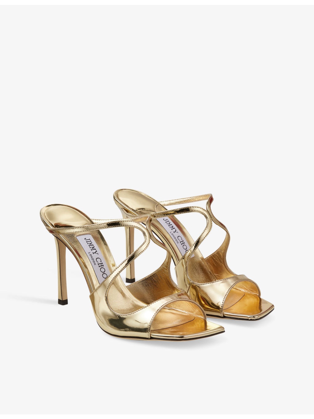 Anise 95 liquid-gold leather heeled sandals - 3