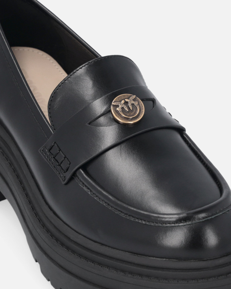 LEATHER MOCCASINS WITH LOVE BIRDS LOGO 4