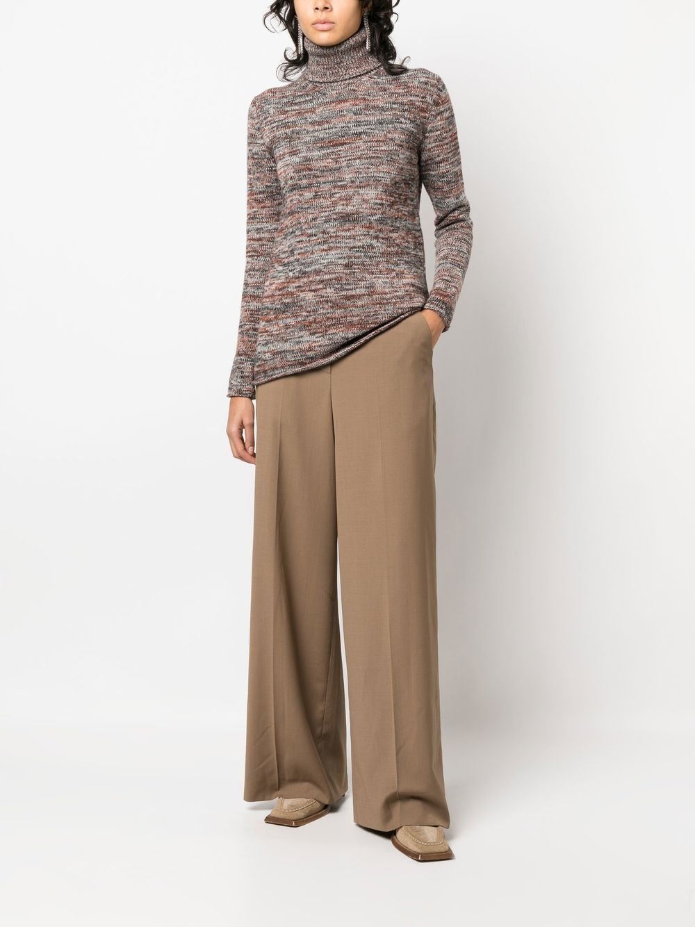 high-waisted straight-leg trousers - 2