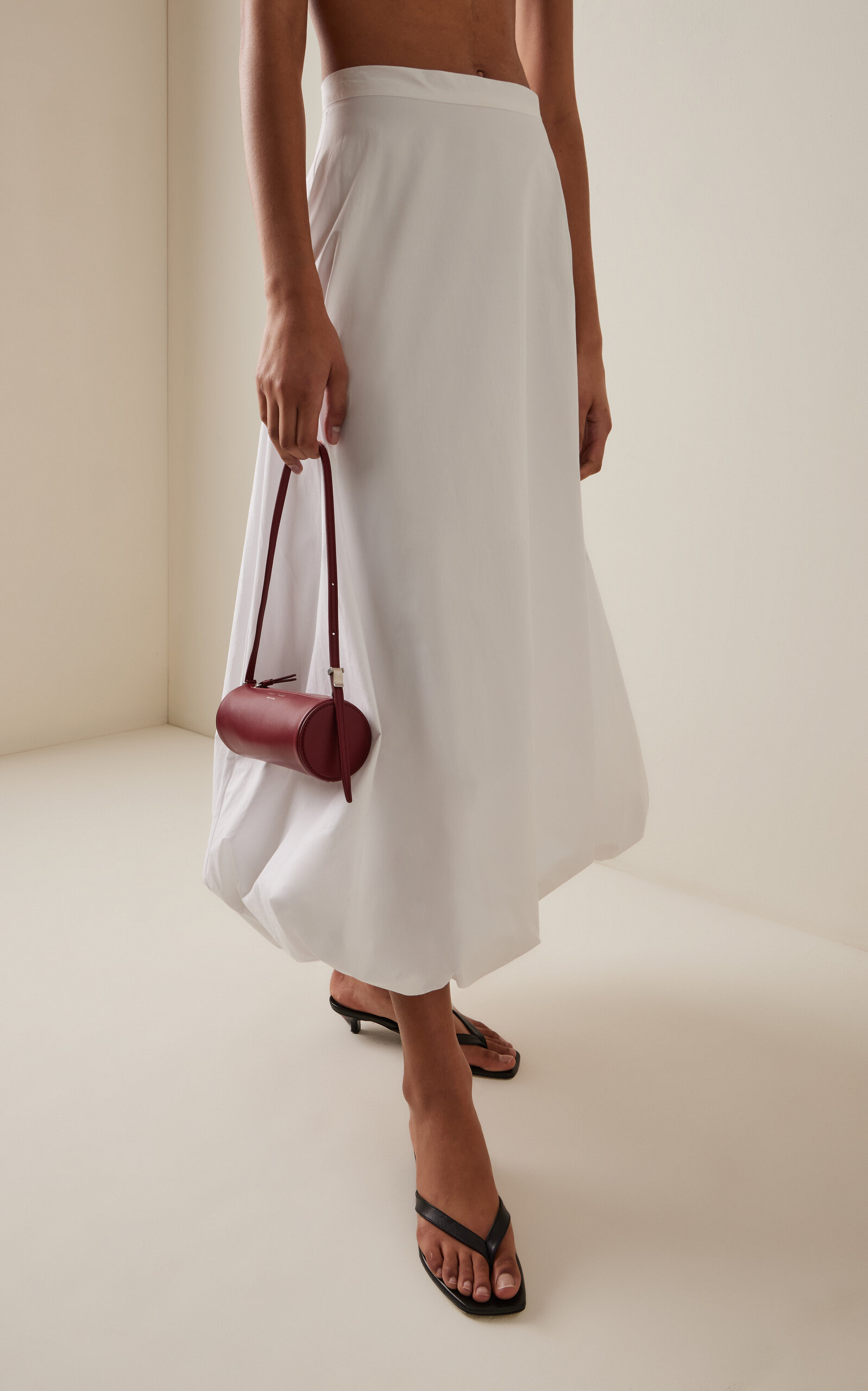 Aubrey Organic Cotton Bubble Maxi Skirt white - 3