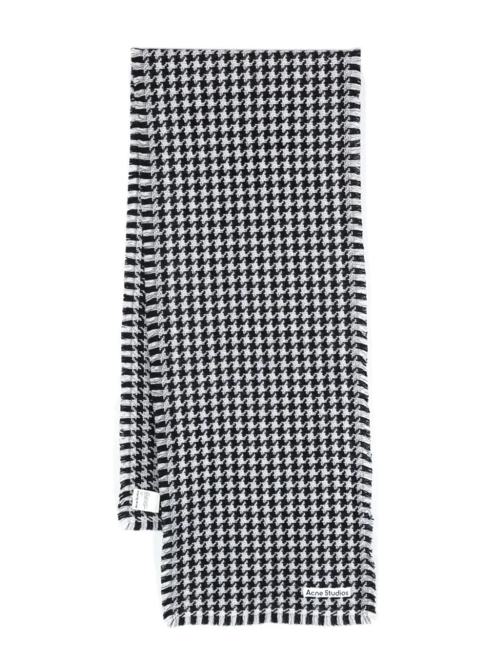 houndstooth wool scarf - 1